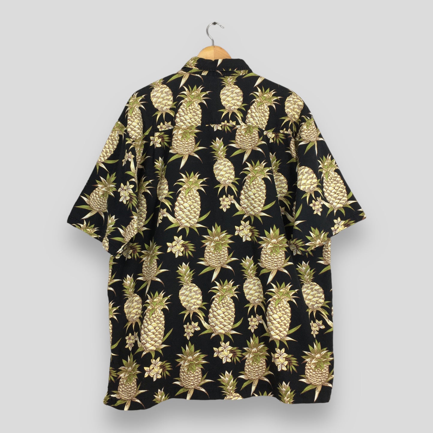 Hawaiian Pineapples Aloha Tropical Cotton Shirt XXLarge