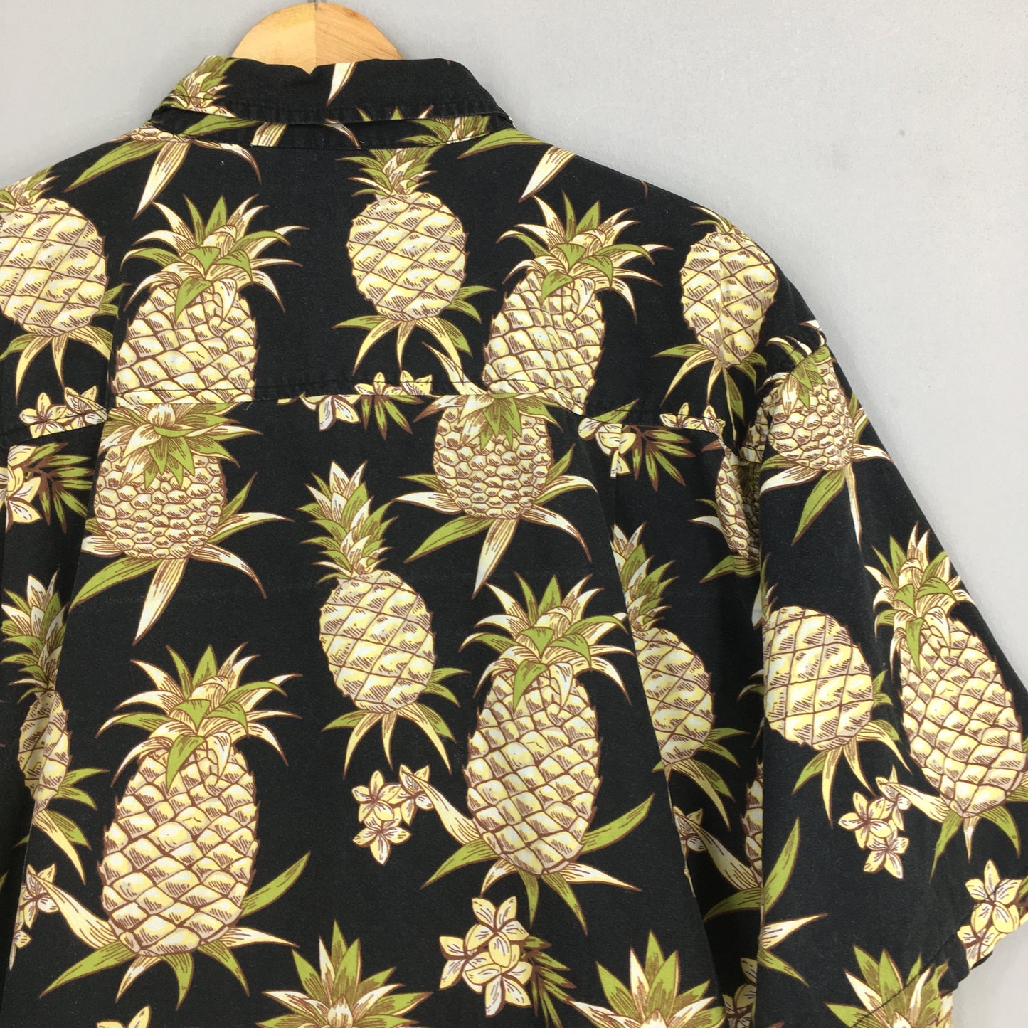 Hawaiian Pineapples Aloha Tropical Cotton Shirt XXLarge