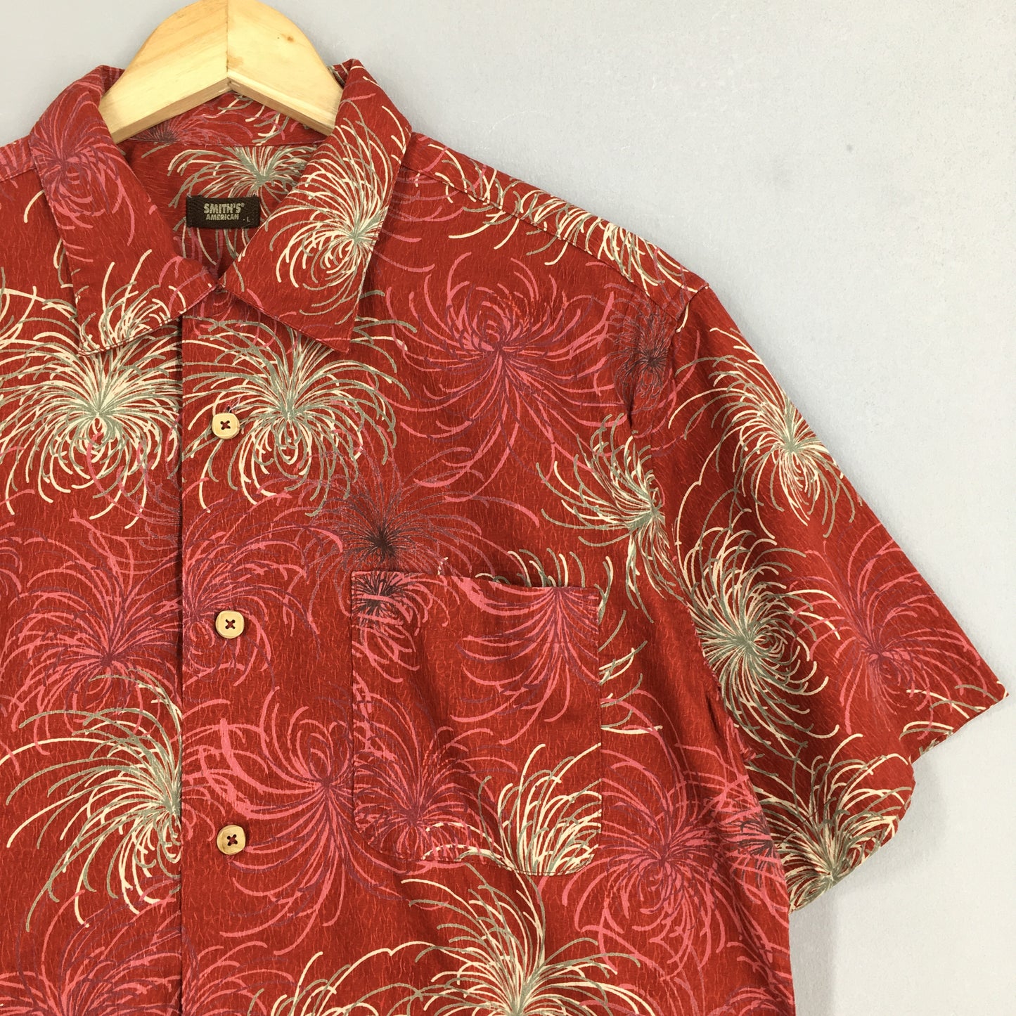 Vintage 90s Hawaii Aloha Floral Cotton Shirt Large