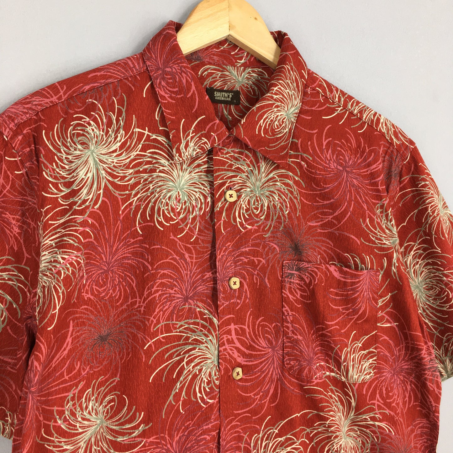 Vintage 90s Hawaii Aloha Floral Cotton Shirt Large