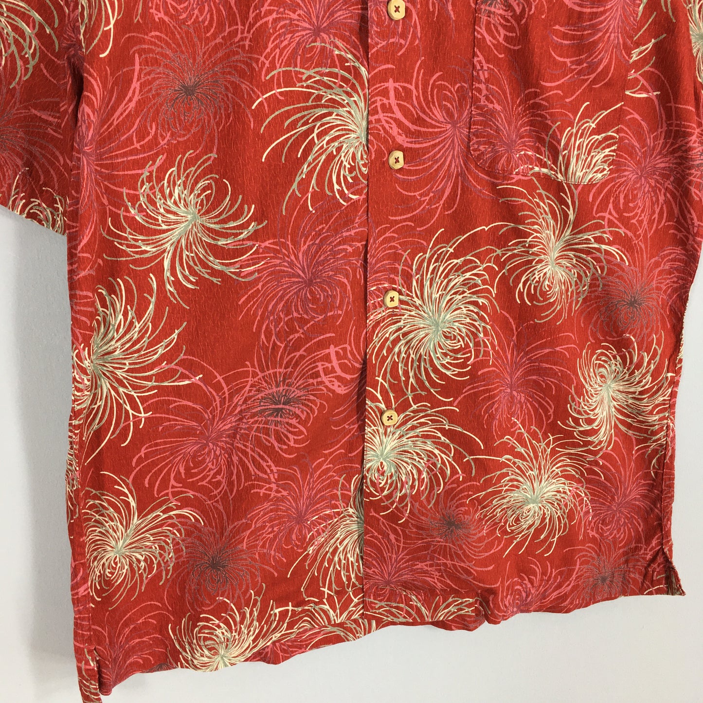 Vintage 90s Hawaii Aloha Floral Cotton Shirt Large