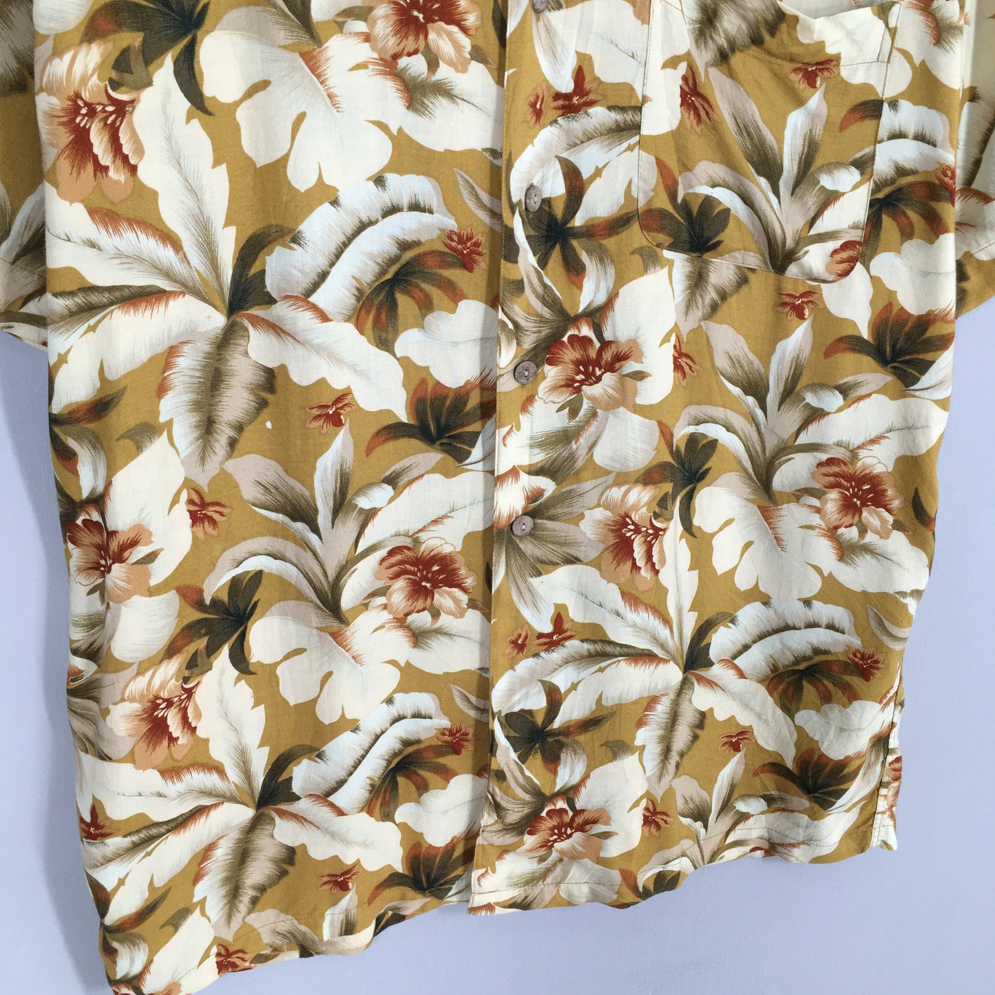 Vintage Hawaiian Hibiscus Flower Tropical Hawaii Shirt Medium