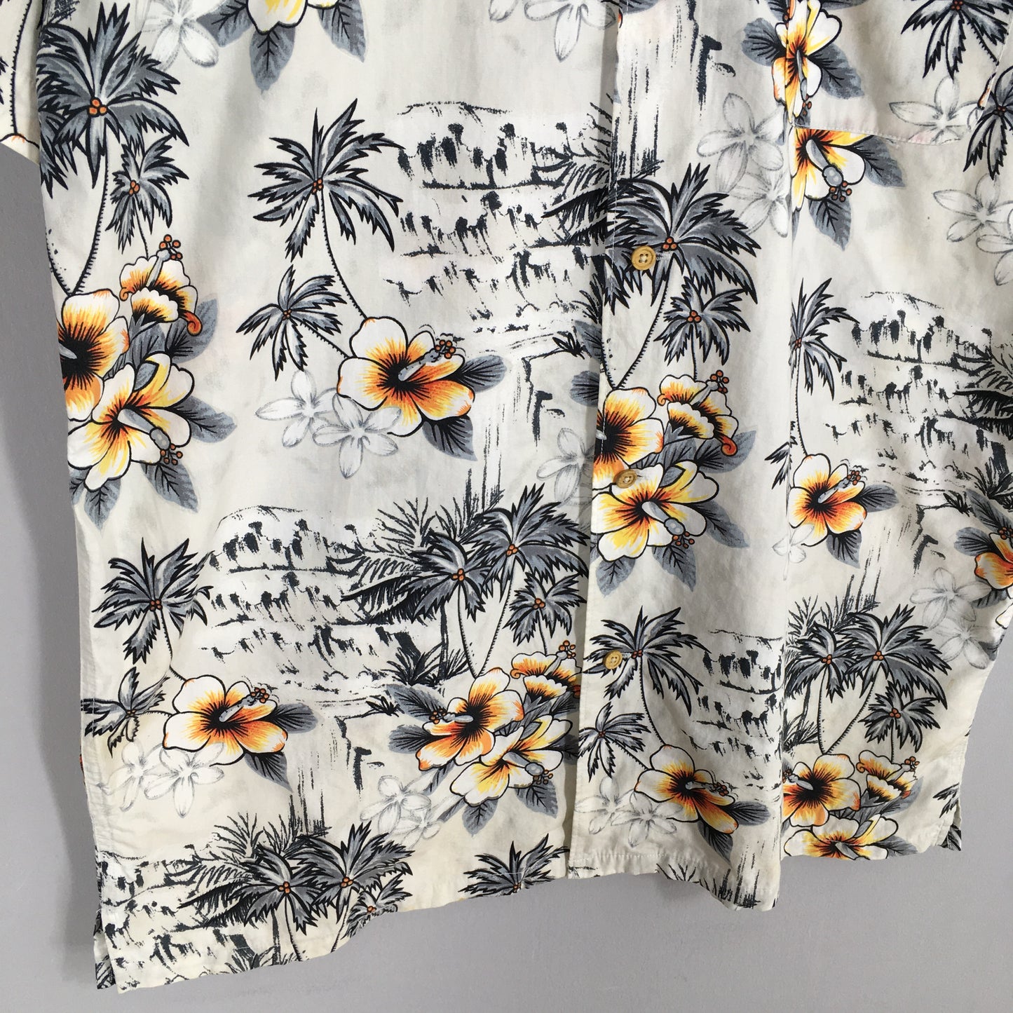 Hang Ten Hibiscus Palm Beach Hawaiian Shirt Large