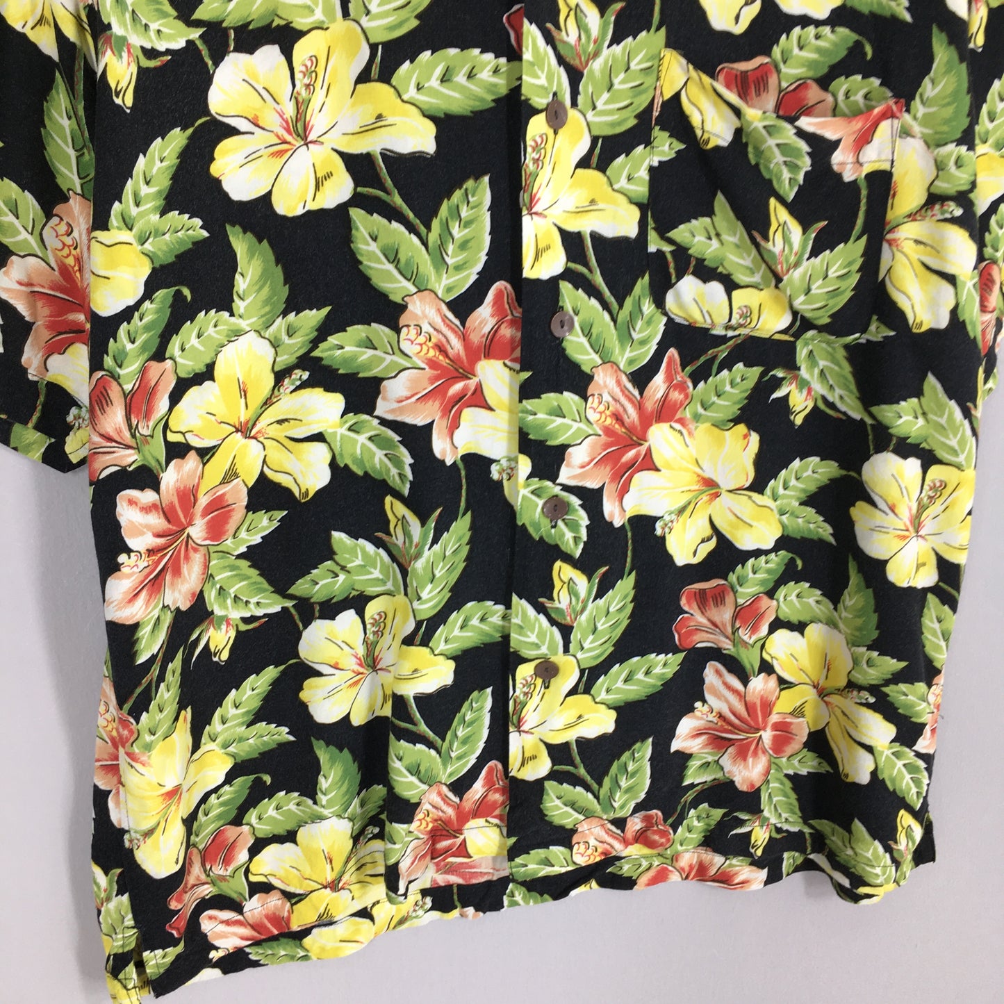 Tom Short Hawaiian Hibiscus Flower Tropical Hawaii Shirt