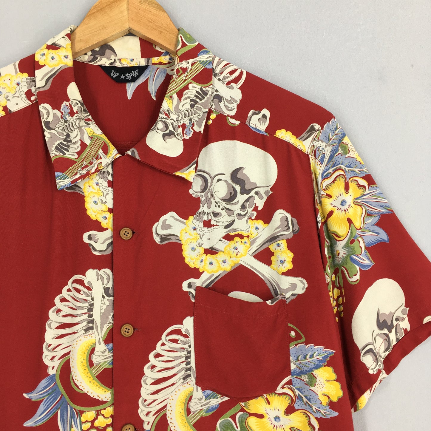 Hawaiian Skull Bones Japanese Hawaii Shirt Small