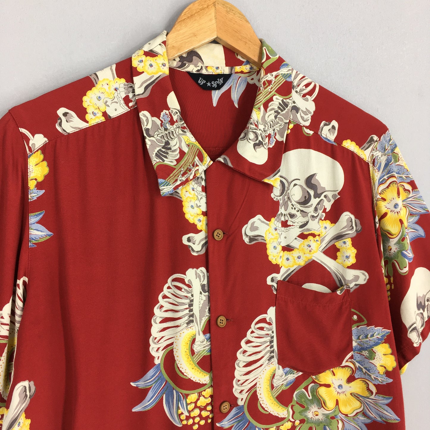 Hawaiian Skull Bones Japanese Hawaii Shirt Small