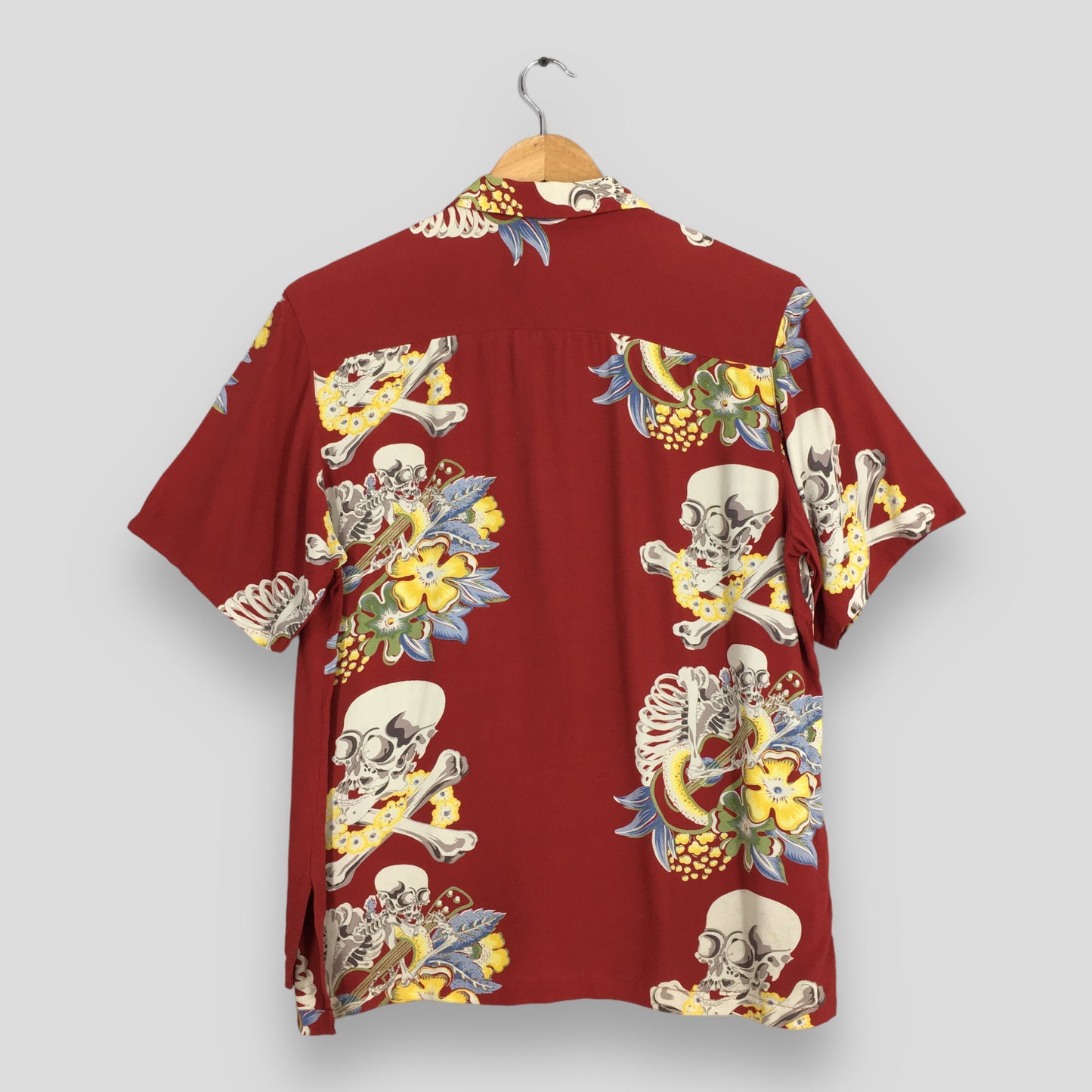 Hawaiian Skull Bones Japanese Hawaii Shirt Small