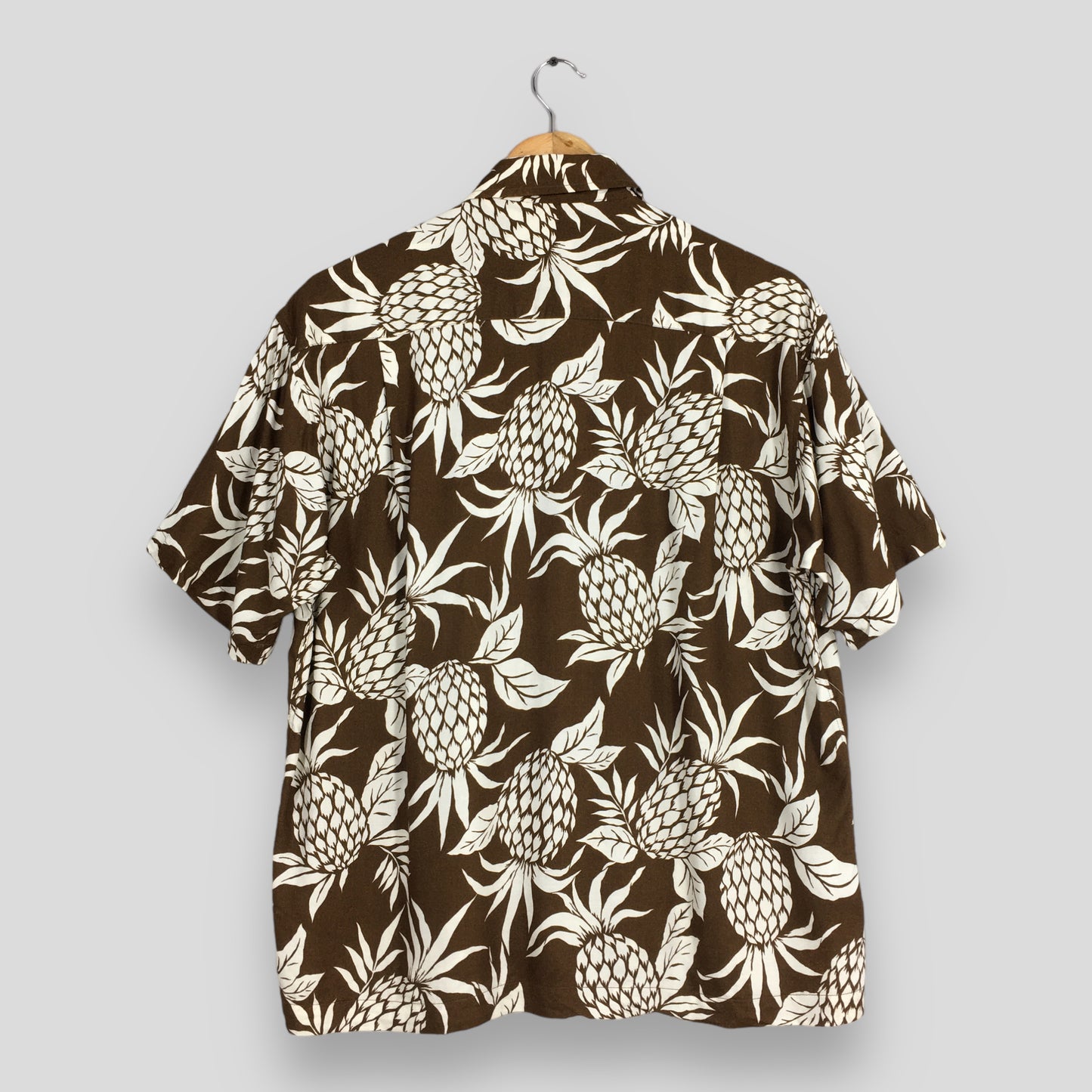 Hawaiian Pineapples Aloha Tropical Rayon Shirt Medium