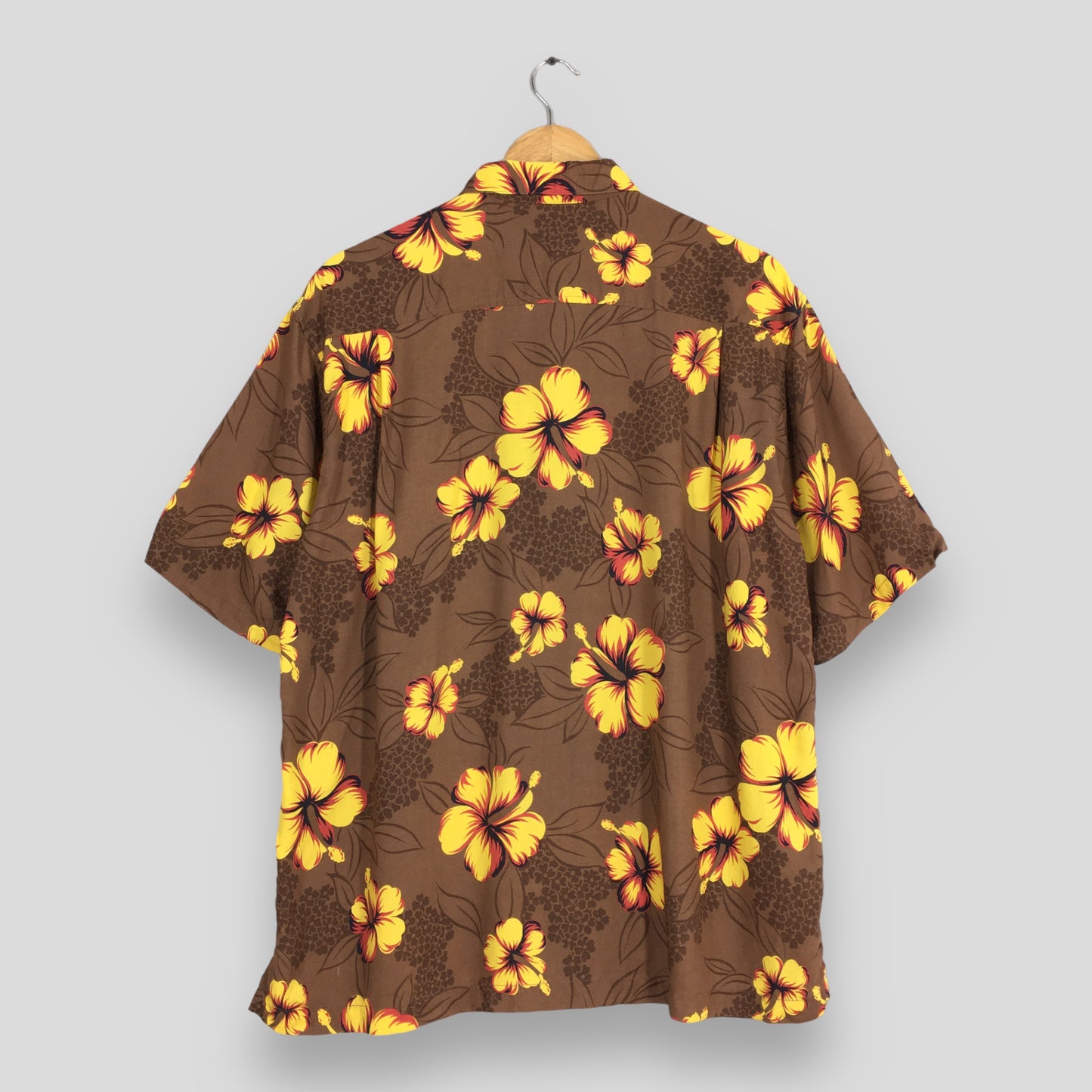 Maui and Sons Hibiscus Flower Tropical Hawaii Cotton Shirt