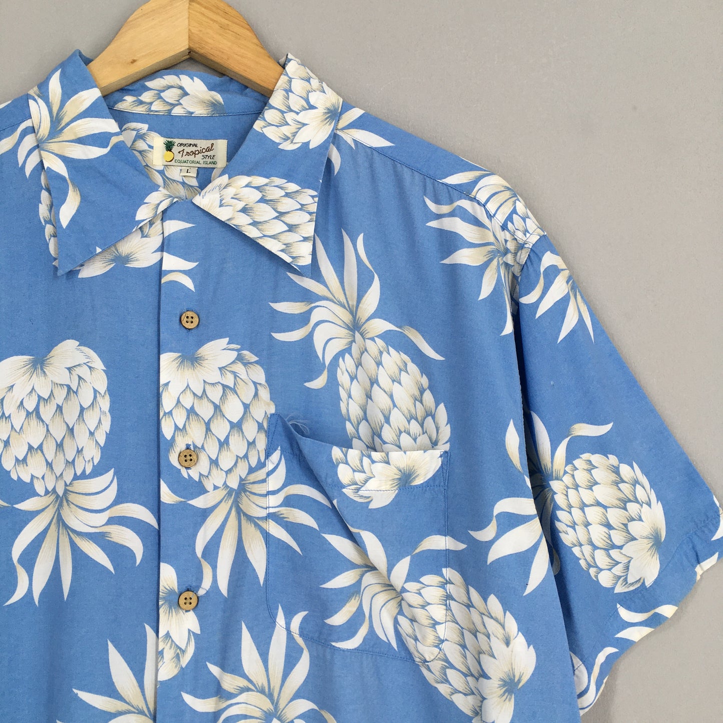 Hawaiian Pineapples Aloha Tropical Shirt Large