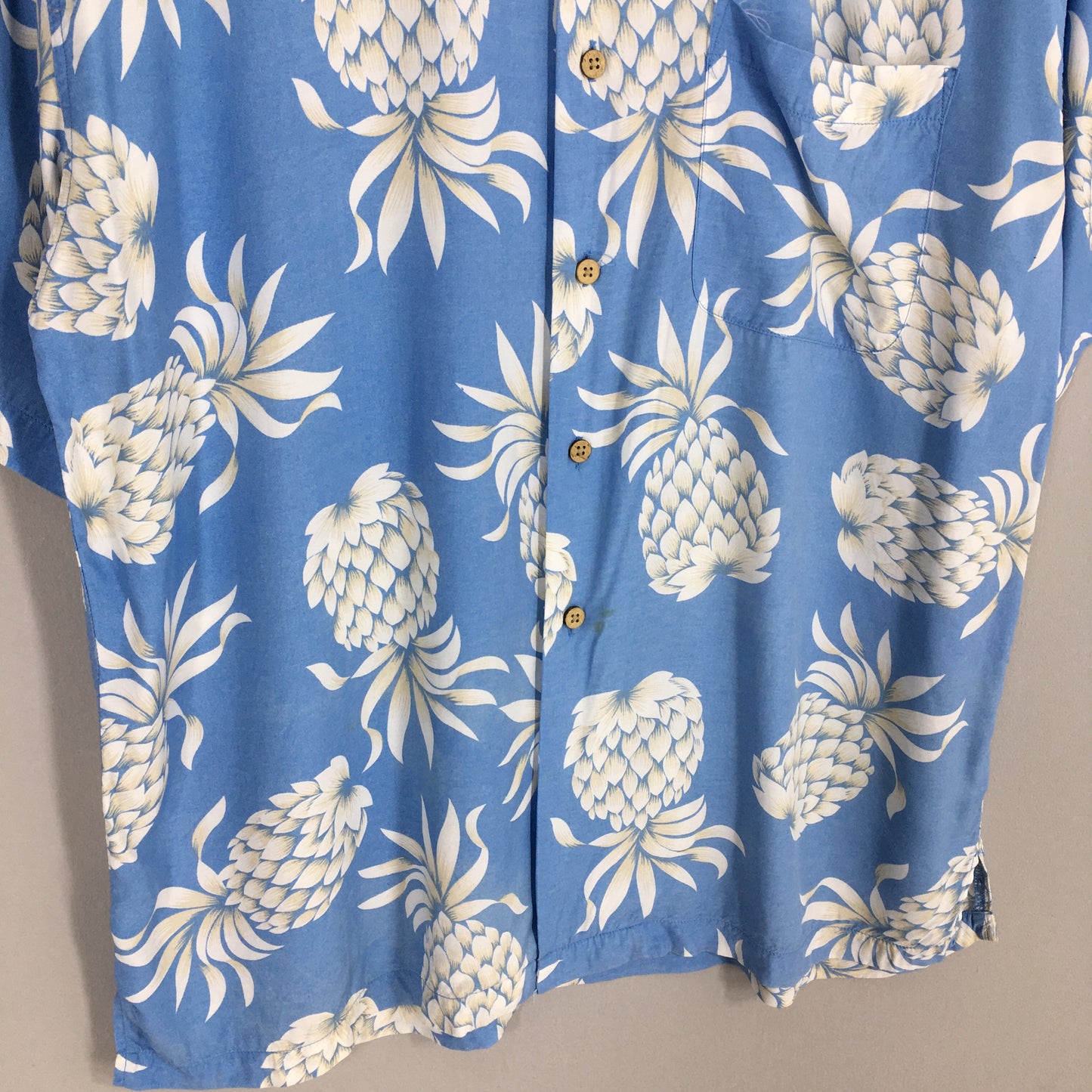 Hawaiian Pineapples Aloha Tropical Shirt Large