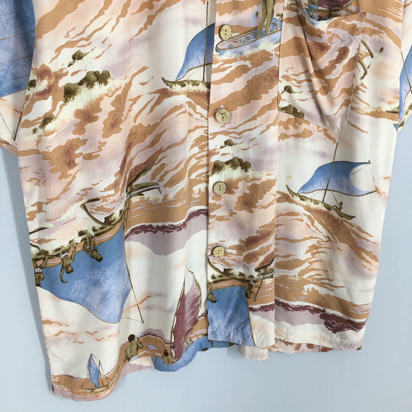 Glove House Honolulu Beach Rayon Shirt Medium