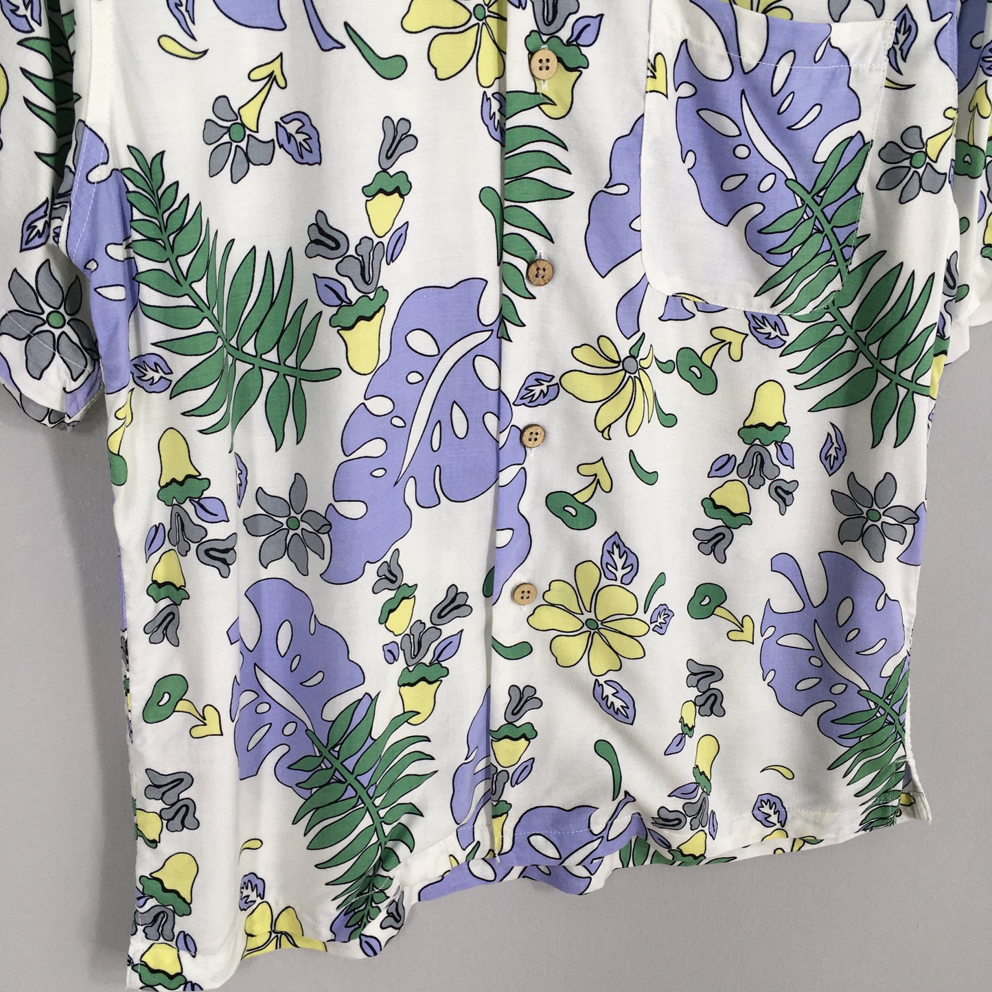 Patina Surf Rayon Floral Shirt Medium