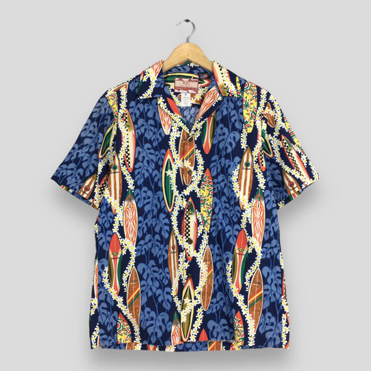 Hawaiian Aloha Surfboard Cotton Shirts Small