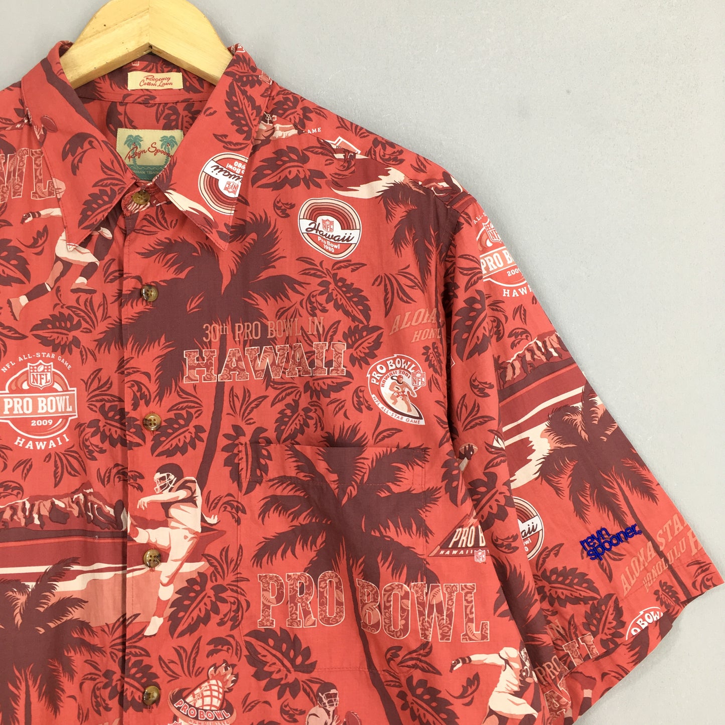 Reyn Spooner NFL Pro Bowl Hawaii Aloha Shirt Large