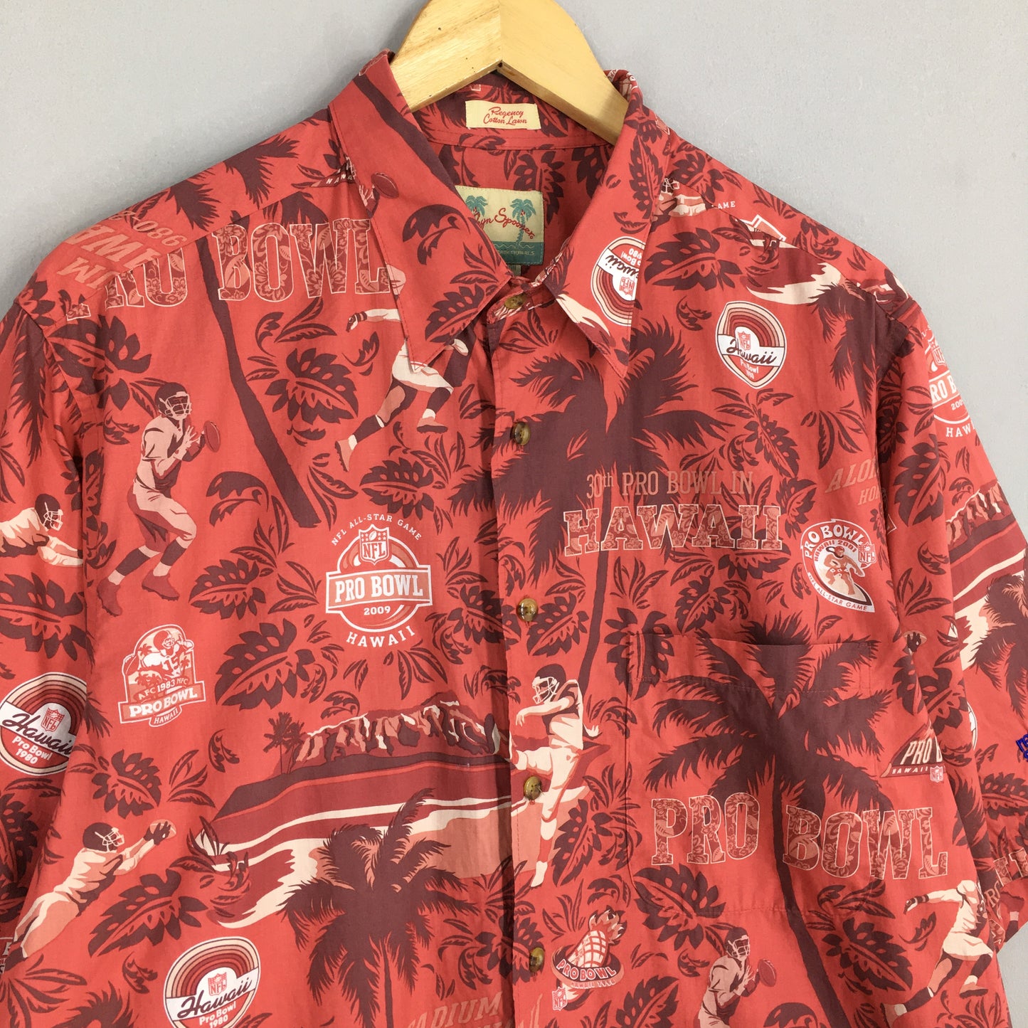 Reyn Spooner NFL Pro Bowl Hawaii Aloha Shirt Large