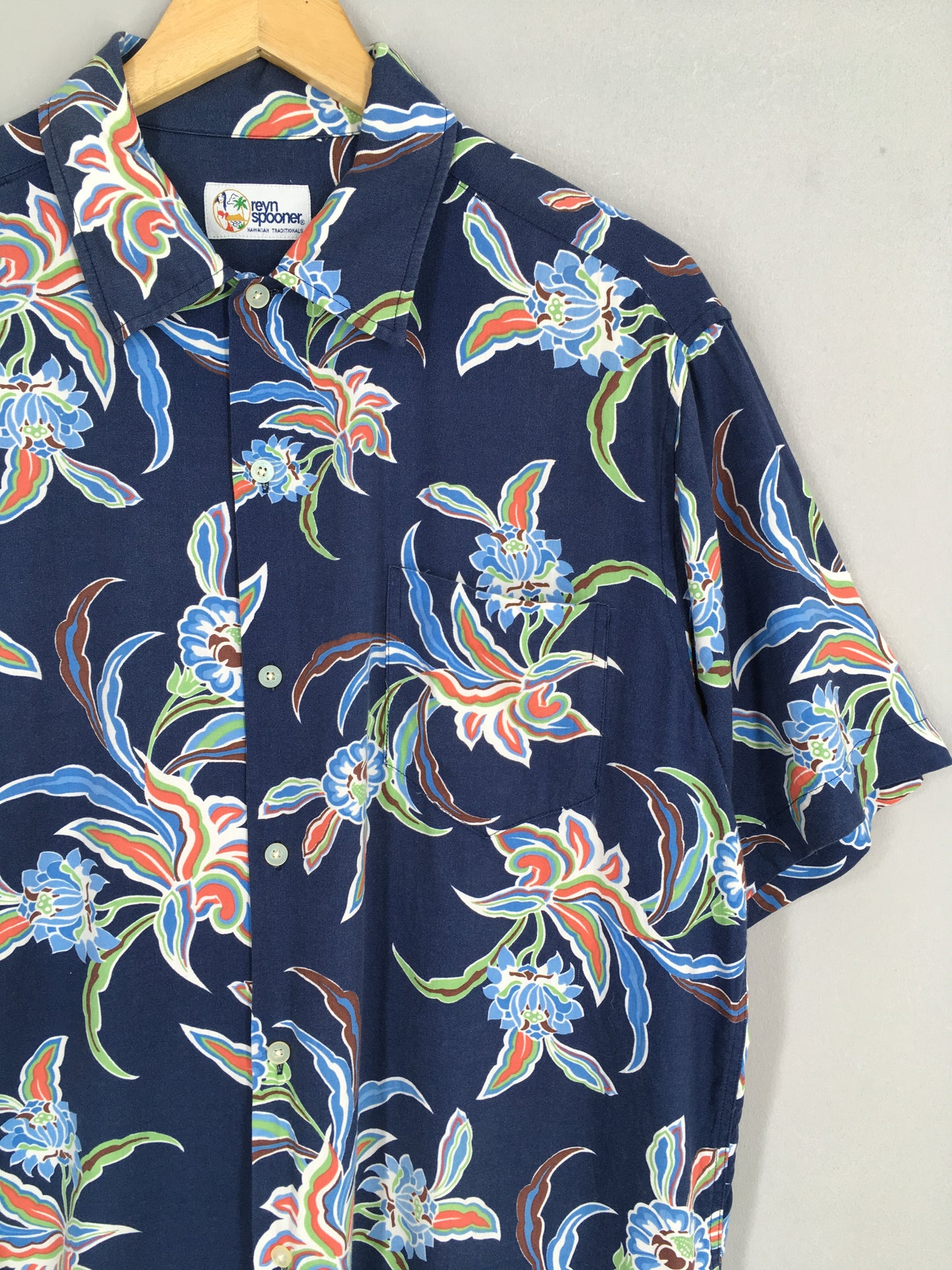 Reyn Spooner Hawaiian Traditionals Tropical Shirt Large