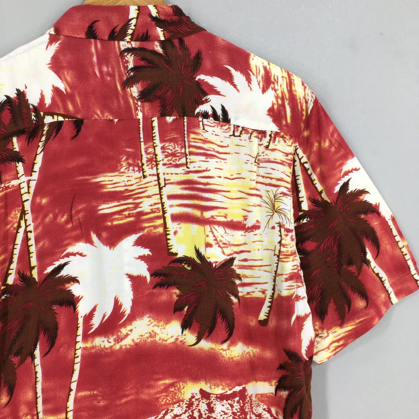 Hawaiian Aloha Coconut Tree Shirt Large Tropical