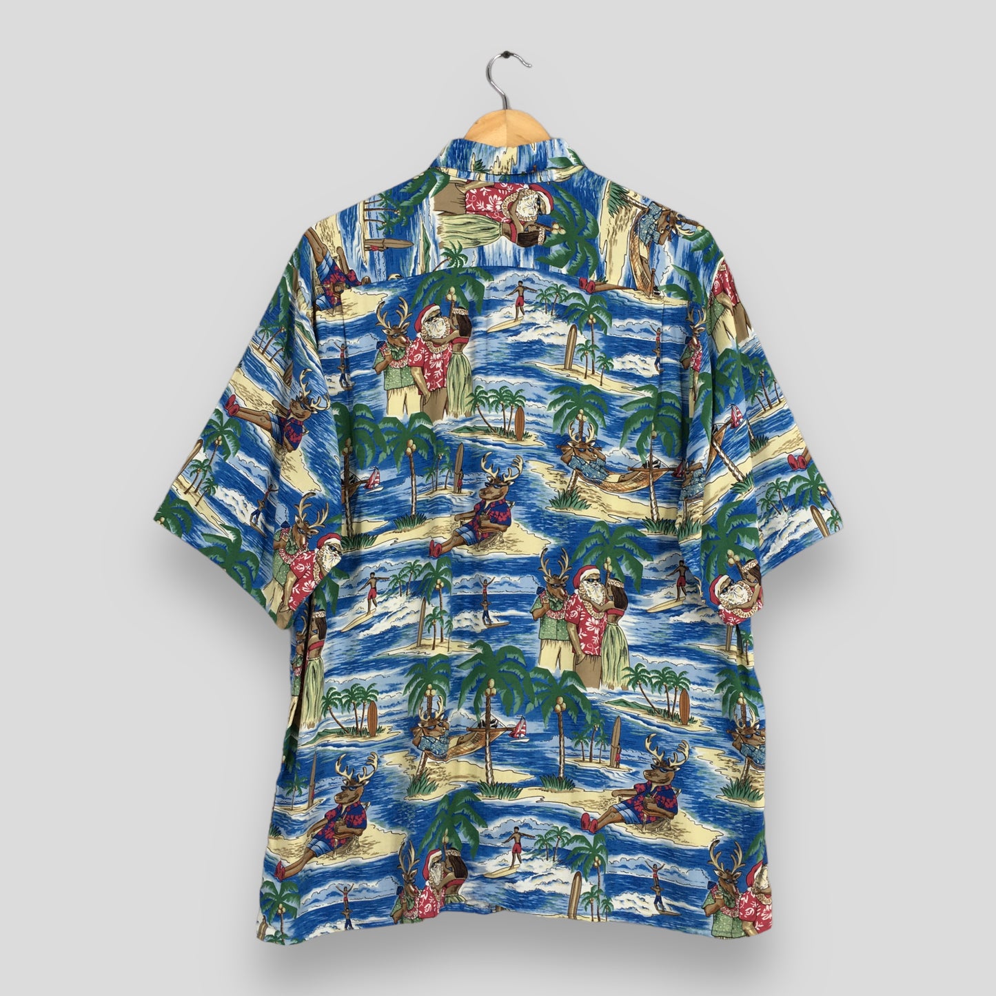 Reyn Spooner Christmas Hula Girl Aloha Tropical Shirt