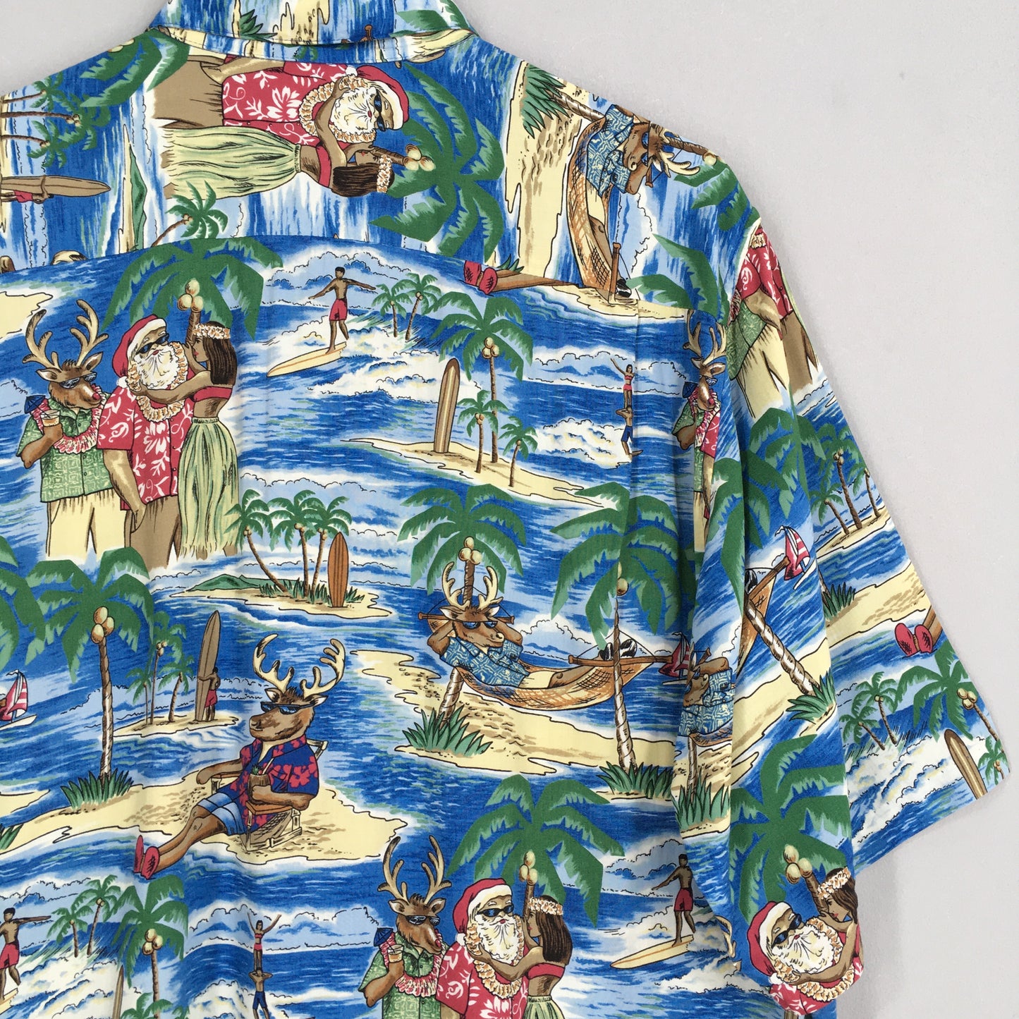 Reyn Spooner Christmas Hula Girl Aloha Tropical Shirt