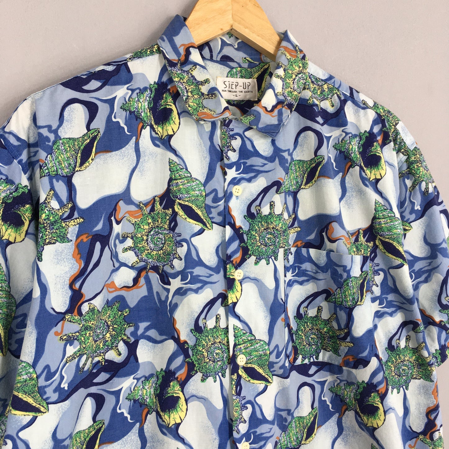 Hawaii Aloha Snail Sea Life Cotton Shirt