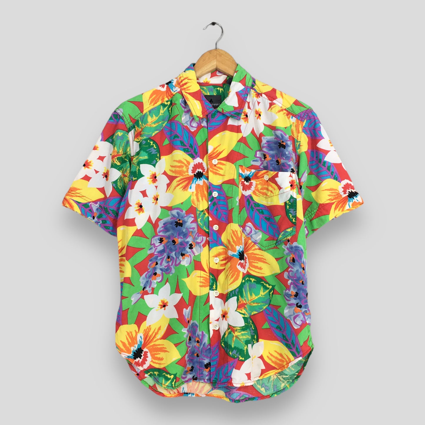 Lizwear Floral Hawaiian Island Beach Shirt Small