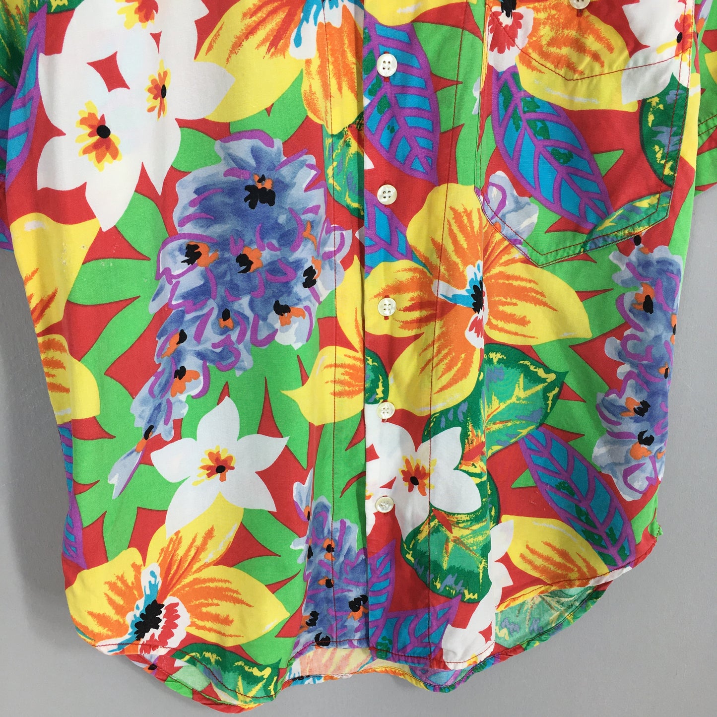 Lizwear Floral Hawaiian Island Beach Shirt Small