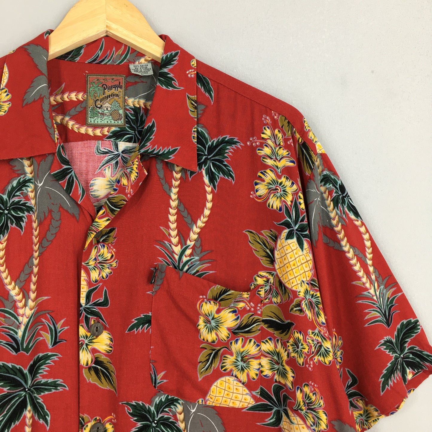 Hawaiian Pineapples Aloha Tropical Shirt Large