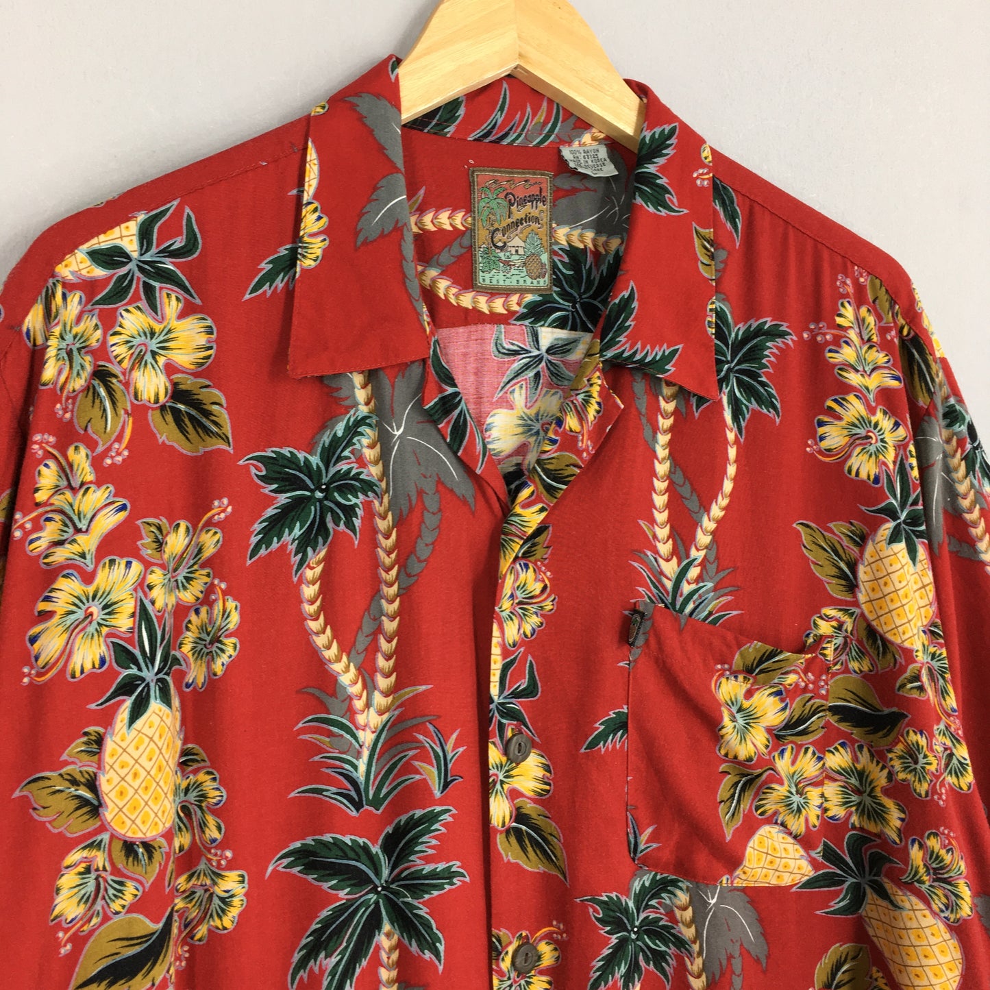 Hawaiian Pineapples Aloha Tropical Shirt Large