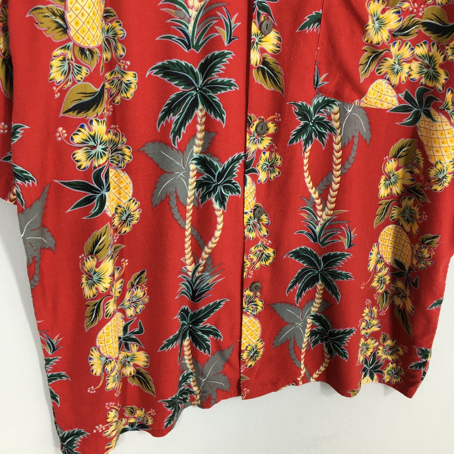 Hawaiian Pineapples Aloha Tropical Shirt Large