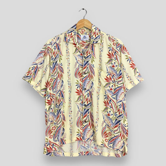 Hawaii Aloha Flower Rayon Shirt Medium