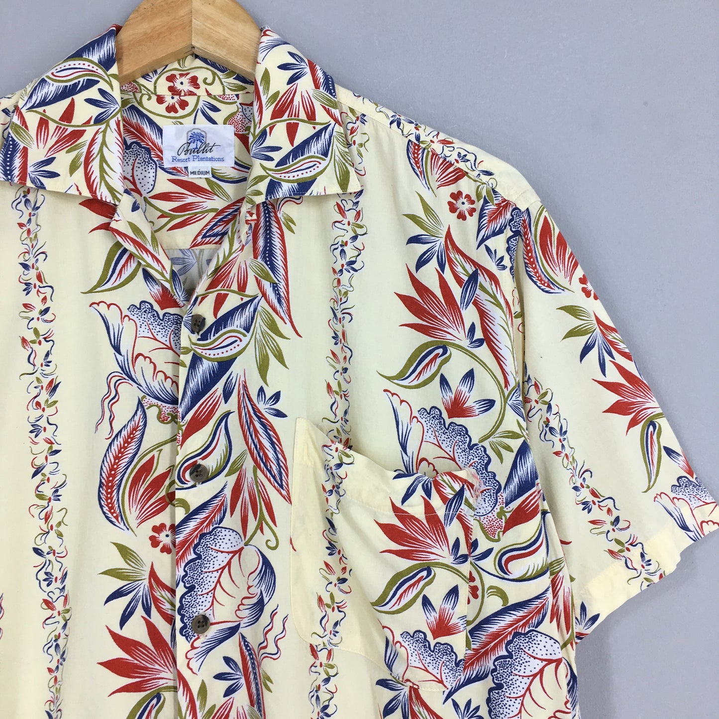 Hawaii Aloha Flower Rayon Shirt Medium