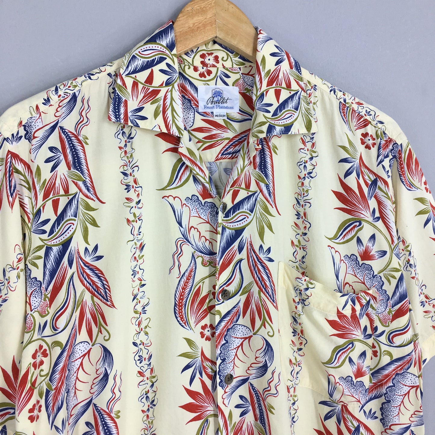 Hawaii Aloha Flower Rayon Shirt Medium