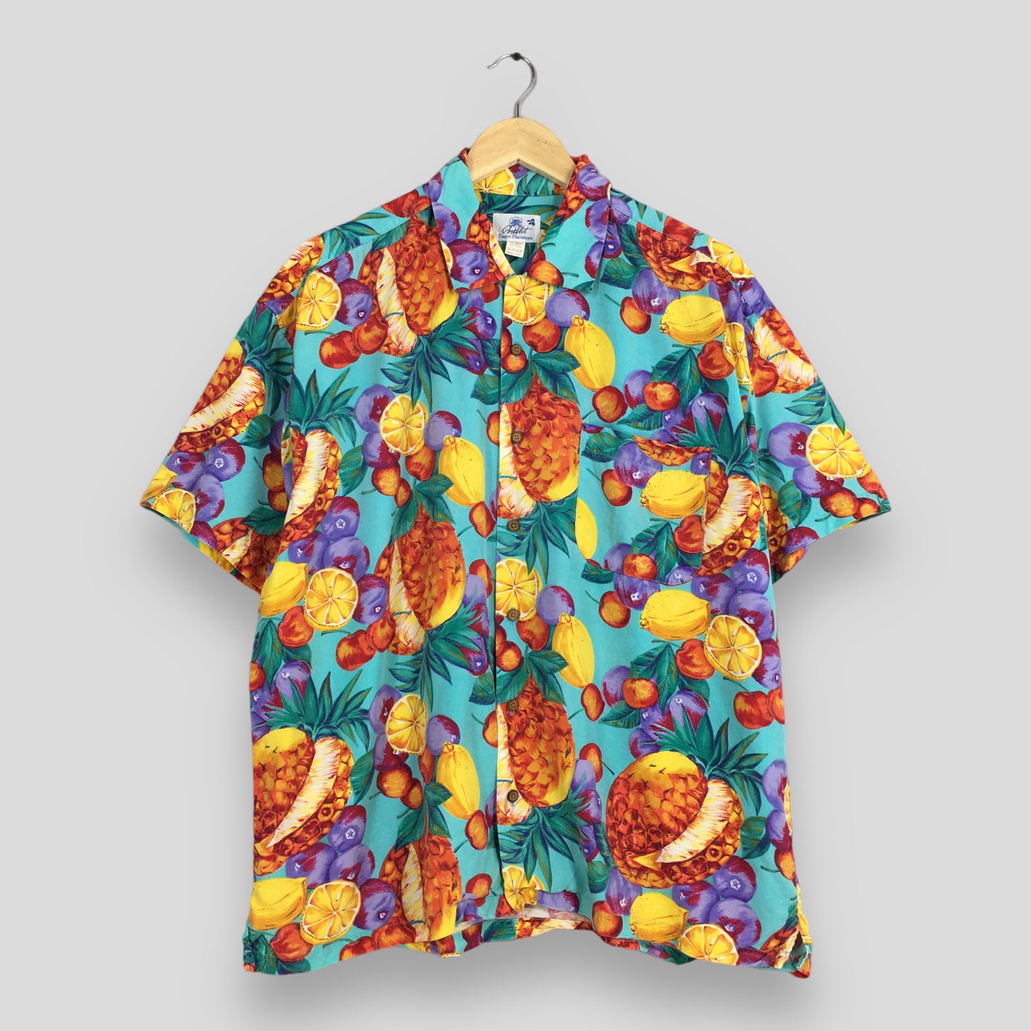 Fruit Flower Pop Art Overprint &nbsp;Shirt XLarge