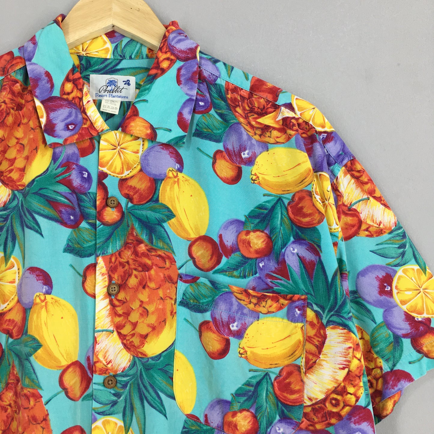 Fruit Flower Pop Art Overprint &nbsp;Shirt XLarge