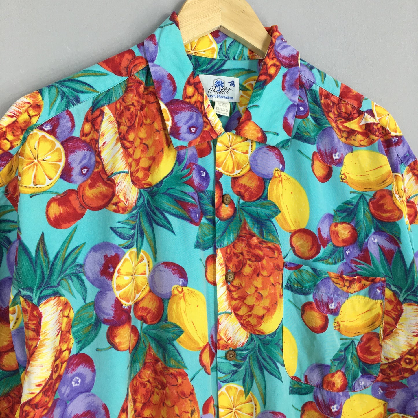 Fruit Flower Pop Art Overprint &nbsp;Shirt XLarge