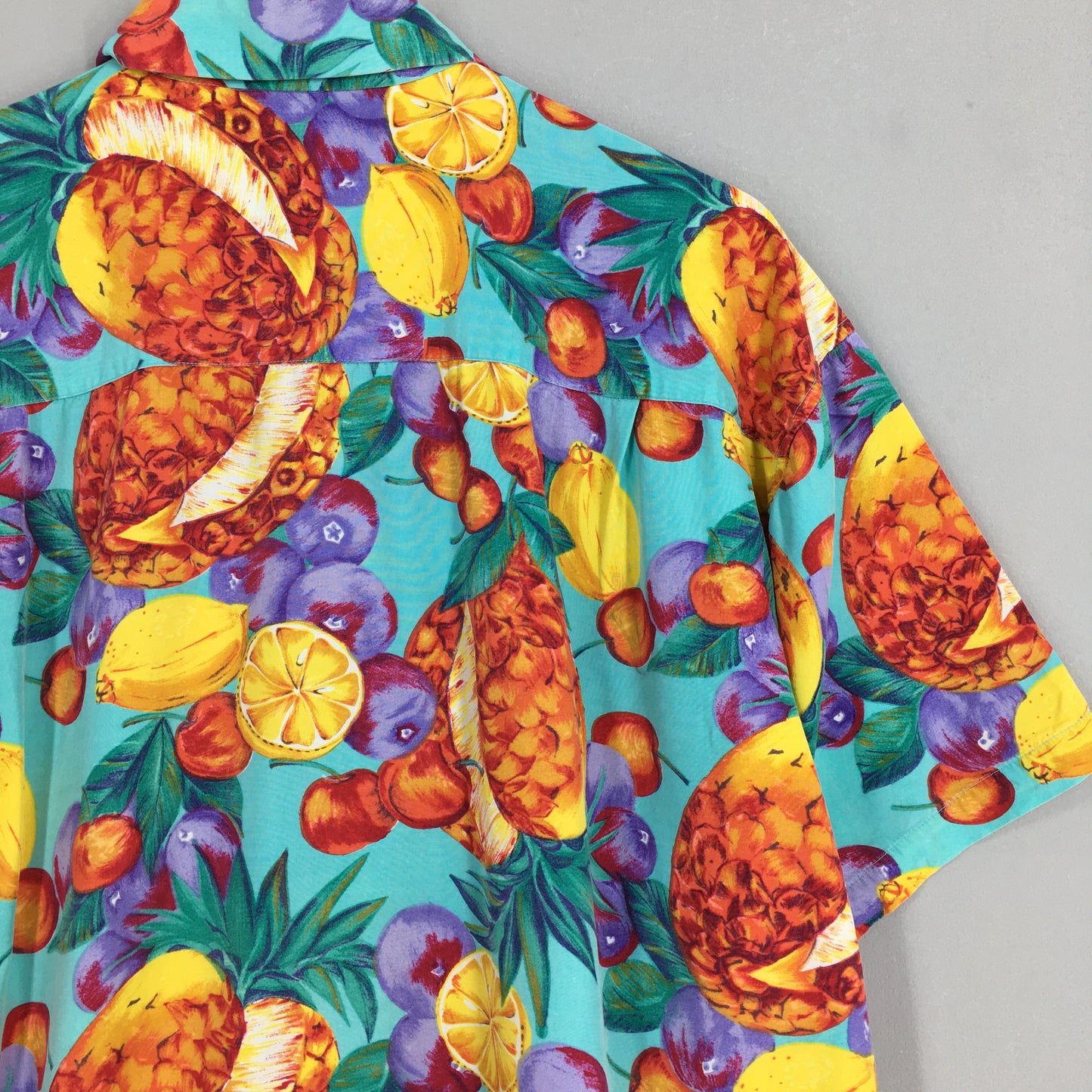 Fruit Flower Pop Art Overprint &nbsp;Shirt XLarge