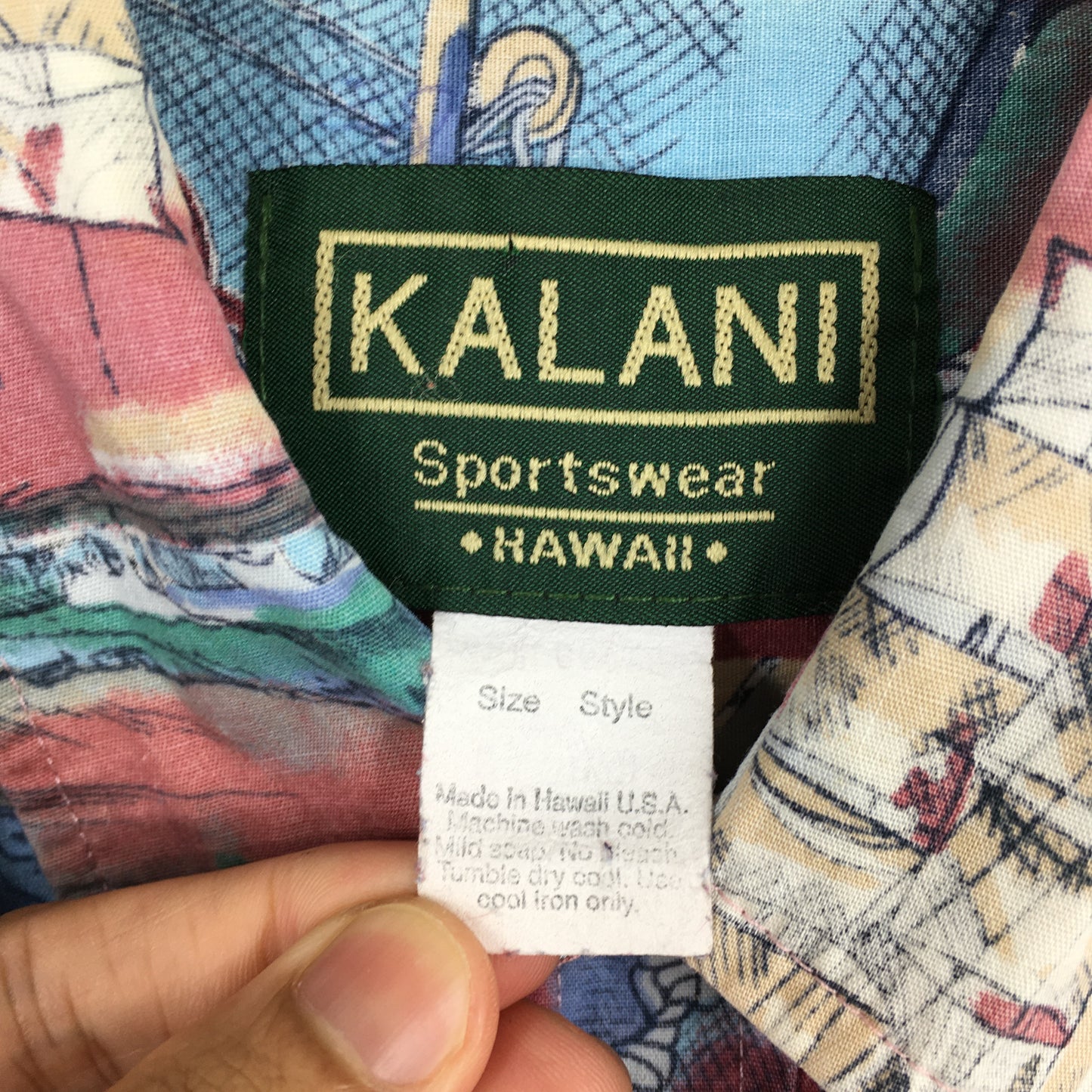 Kalani Big Whale Sailing Beach &nbsp;Hawaiian Shirt XLarge