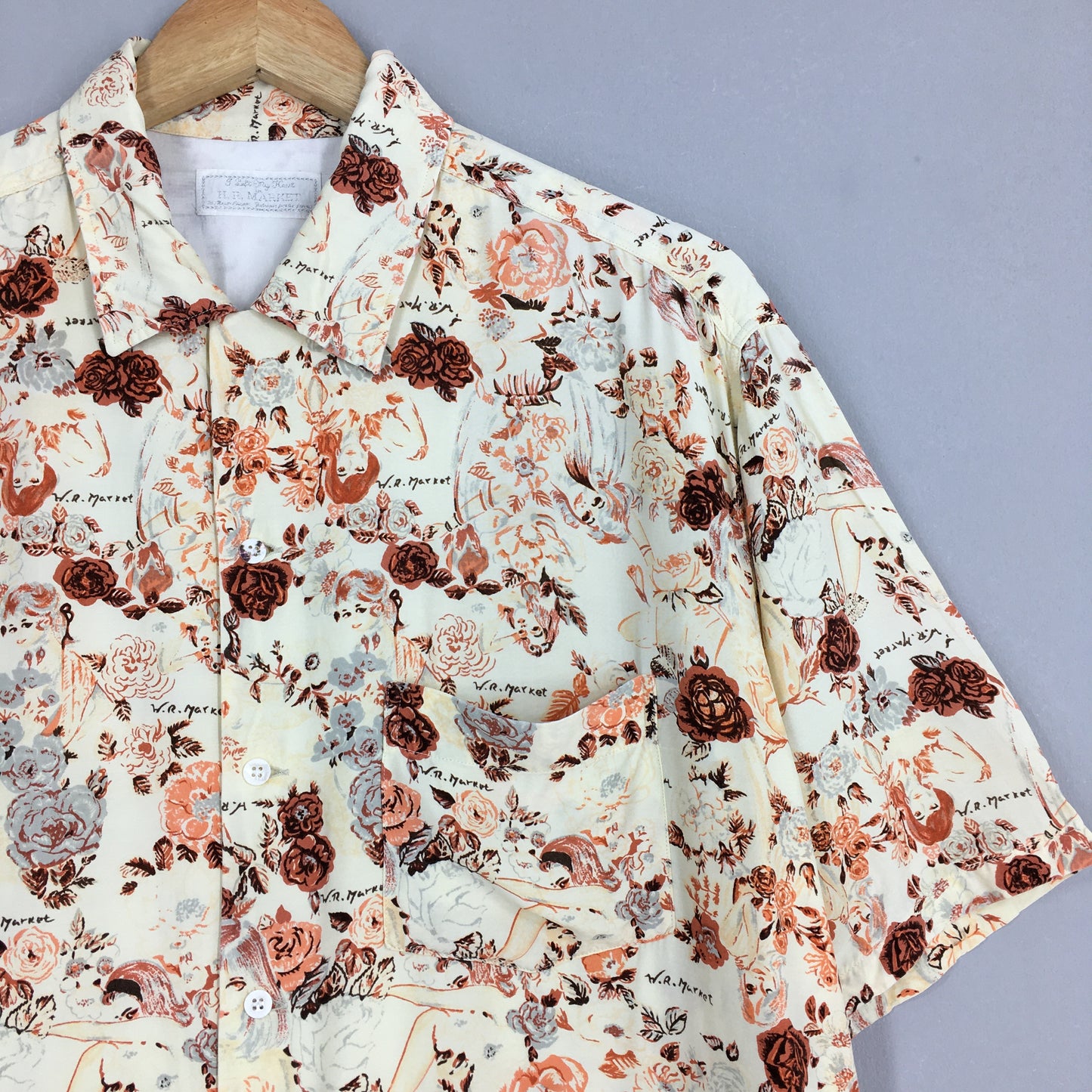 HR Market Japan Hawaiian Flower Rayon Shirt