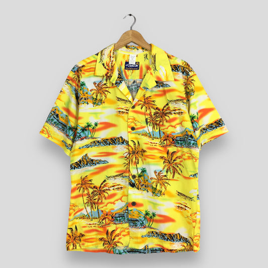 Hawaiian Coconut Tree Shirt Medium Retro Aloha Tropical