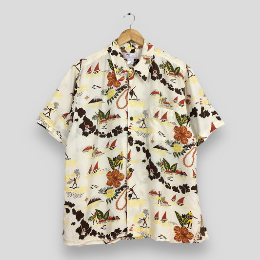 Lala Hula Honolulu Hawaiian Hibiscus Flower Tropical Hawaii Shirt