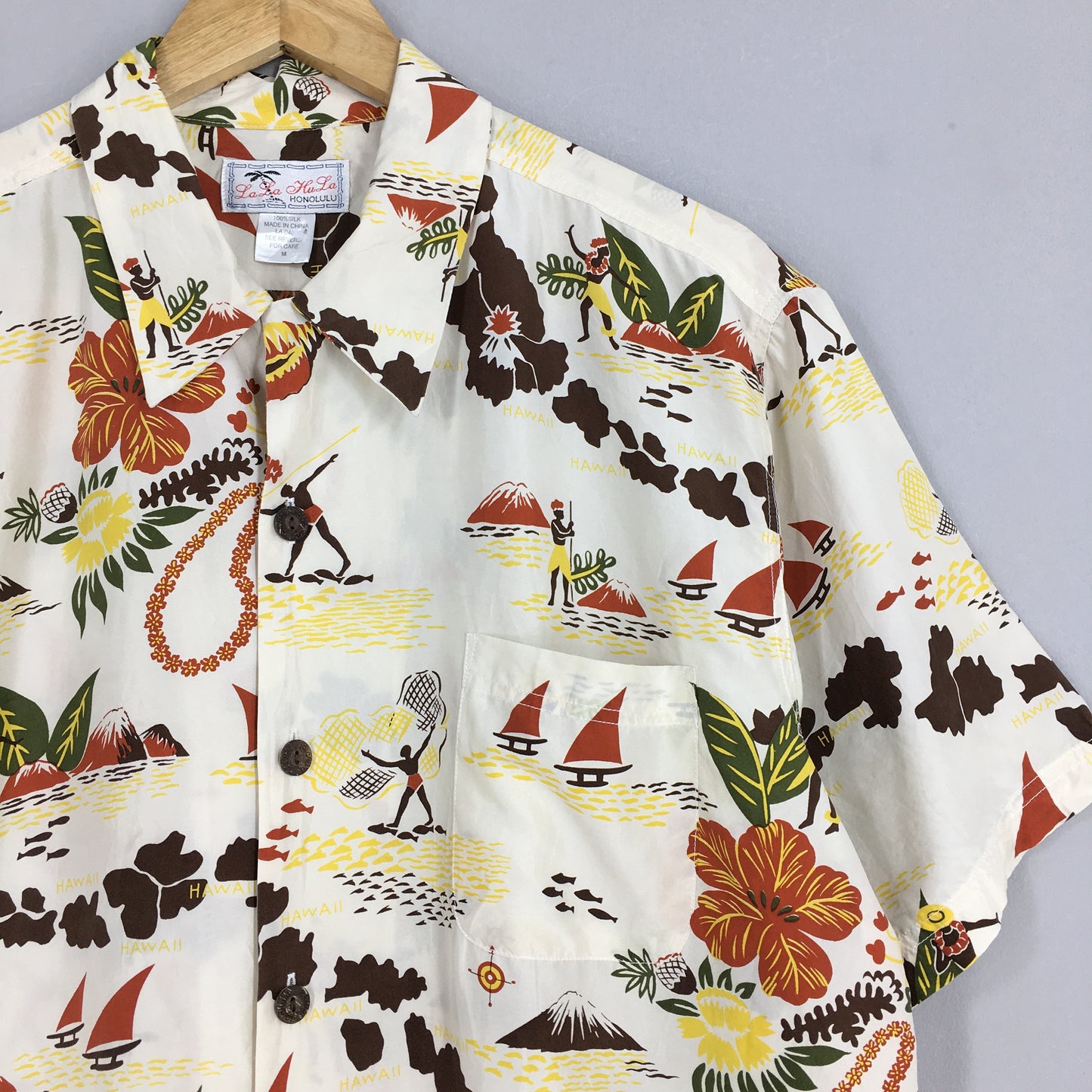 Lala Hula Honolulu Hawaiian Hibiscus Flower Tropical Hawaii Shirt