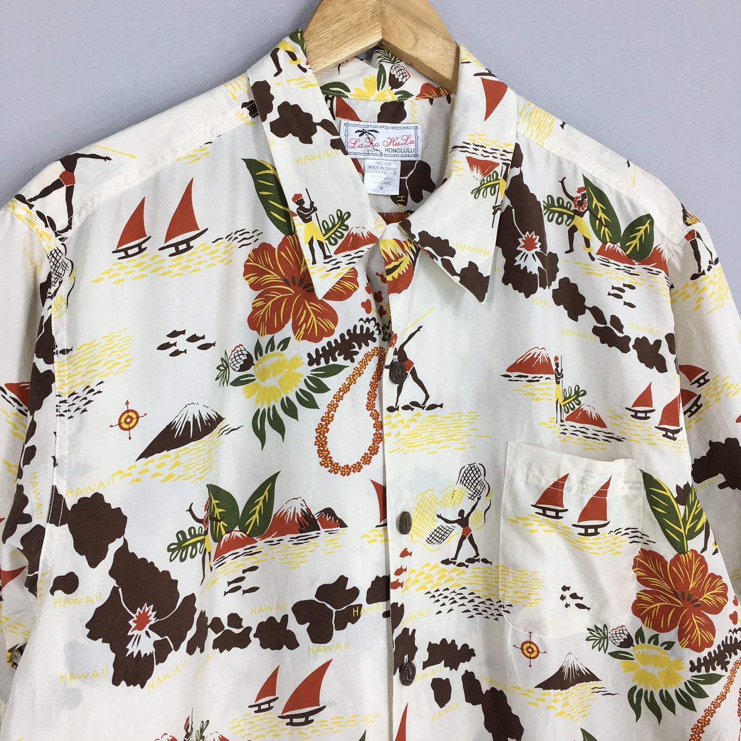 Lala Hula Honolulu Hawaiian Hibiscus Flower Tropical Hawaii Shirt