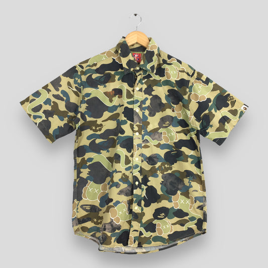 A Bathing Ape Camo Shirt Oxfords Button Up Size M