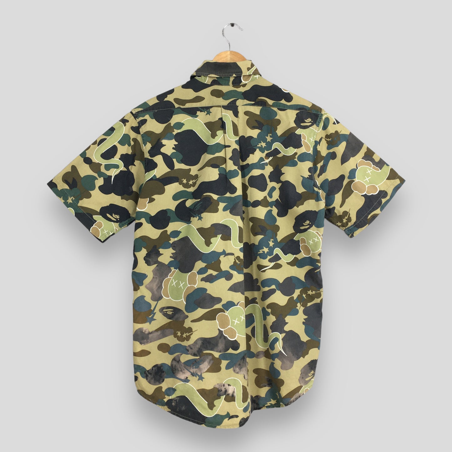 A Bathing Ape Camo Shirt Oxfords Button Up Size M