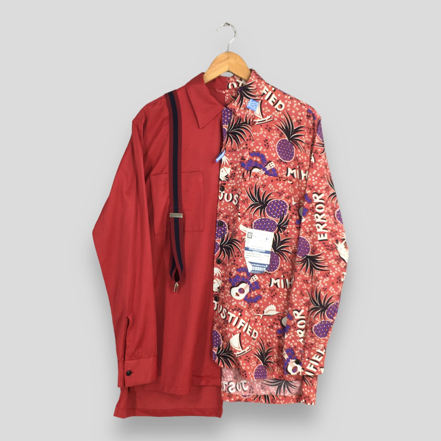 Maison Mihara Yasuhiro Justified Error Rayon Shirt Size 44