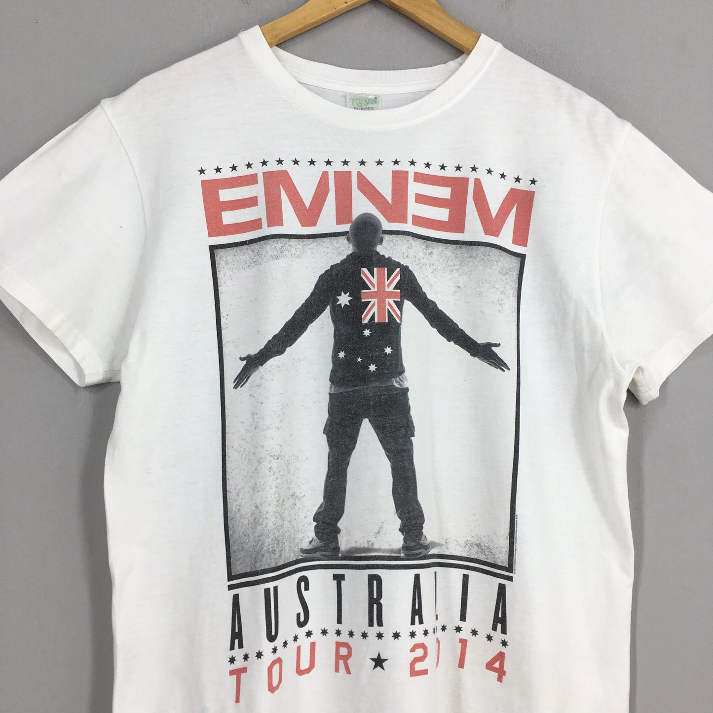 Eminem Rap Australia Tour 2014 Concert White T shirt M