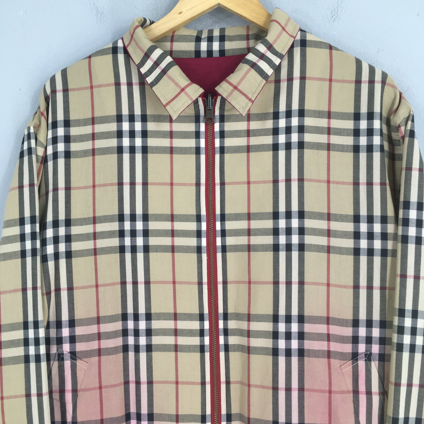 Burberry London Nova Check Harrington Reversible Jacket Large
