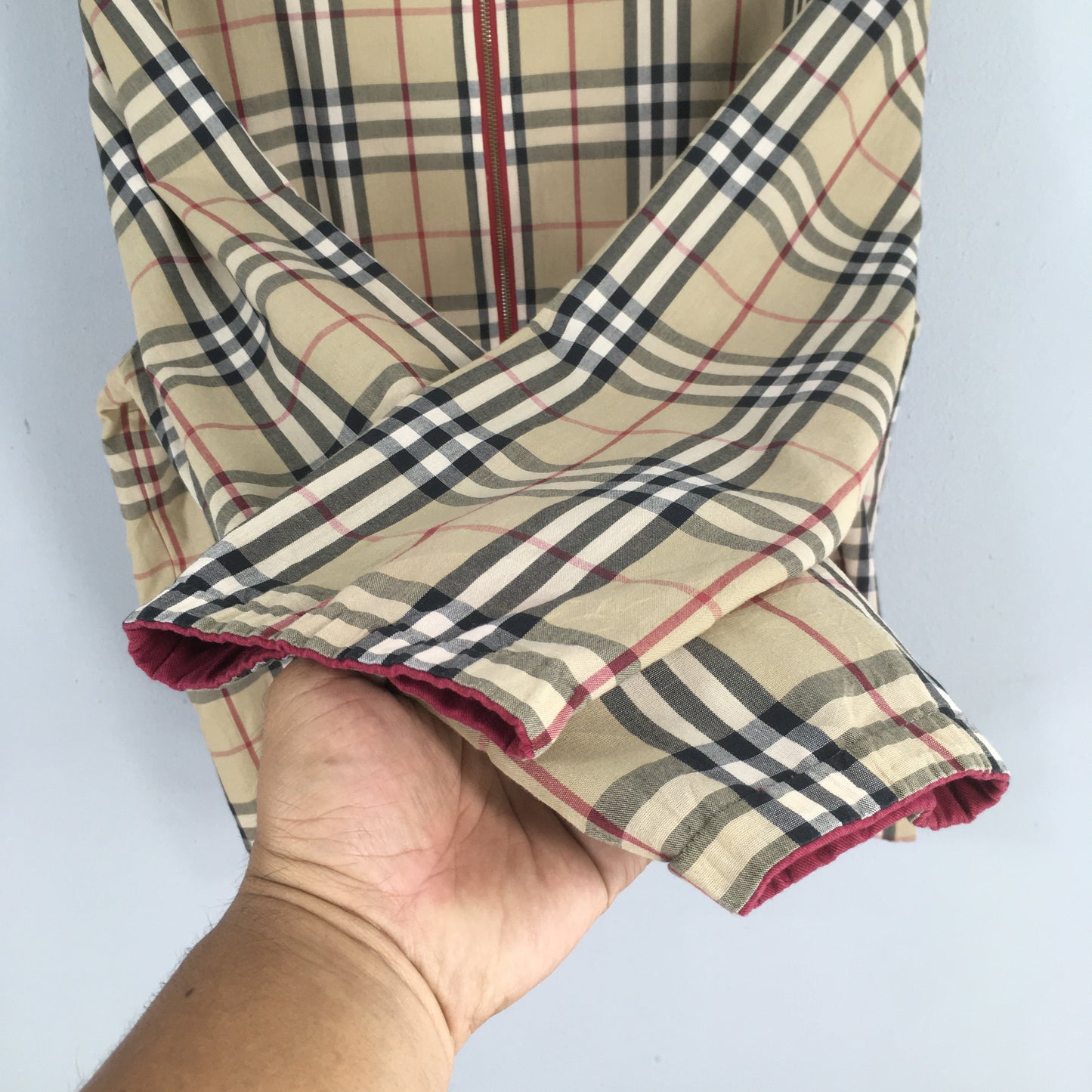 Burberry London Nova Check Harrington Reversible Jacket Large