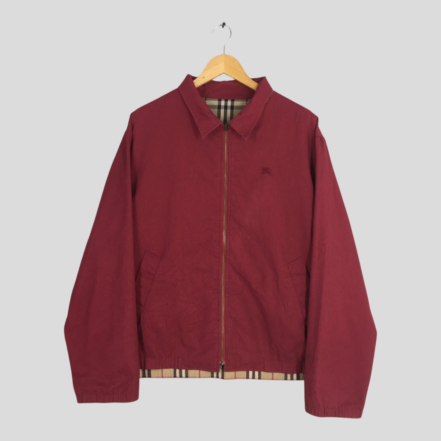 Burberry London Nova Check Harrington Reversible Jacket Large